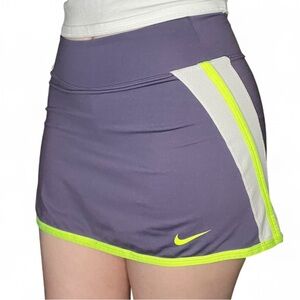 Nike purple Skirt with Yellow Trim and built in shorts size small